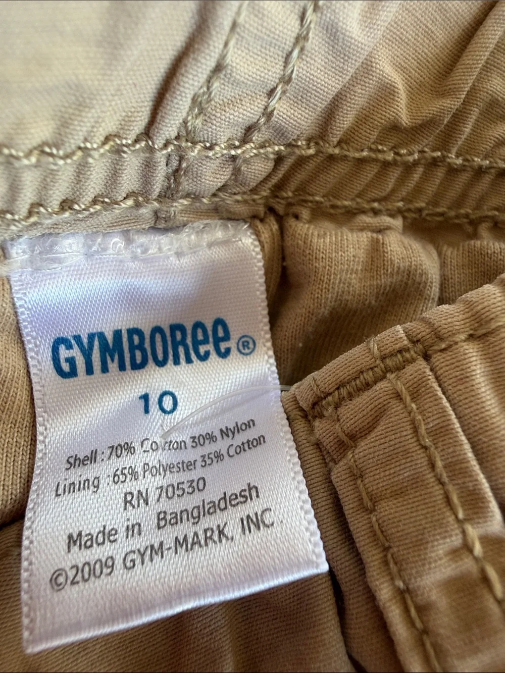 Gymboree Light Beige Cargo Pants with Side Pockets